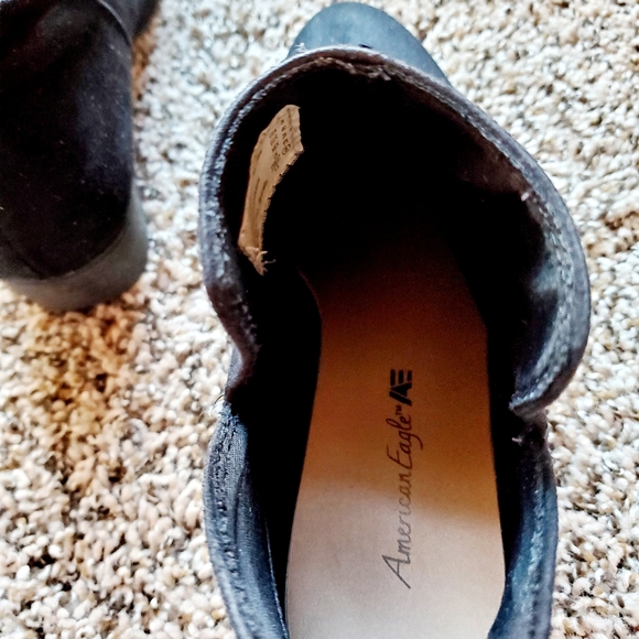 American Eagle Black Suede Size 8 Chelsea Boots - Picture 7 of 9